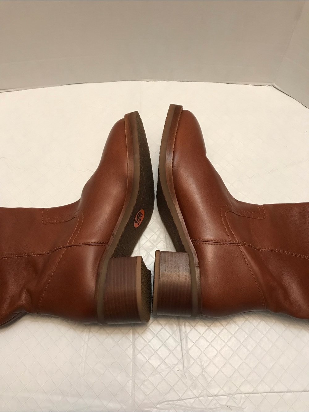 Frye Women's Tall Leather Riding Boots in Chestnut - Picture 13 of 16